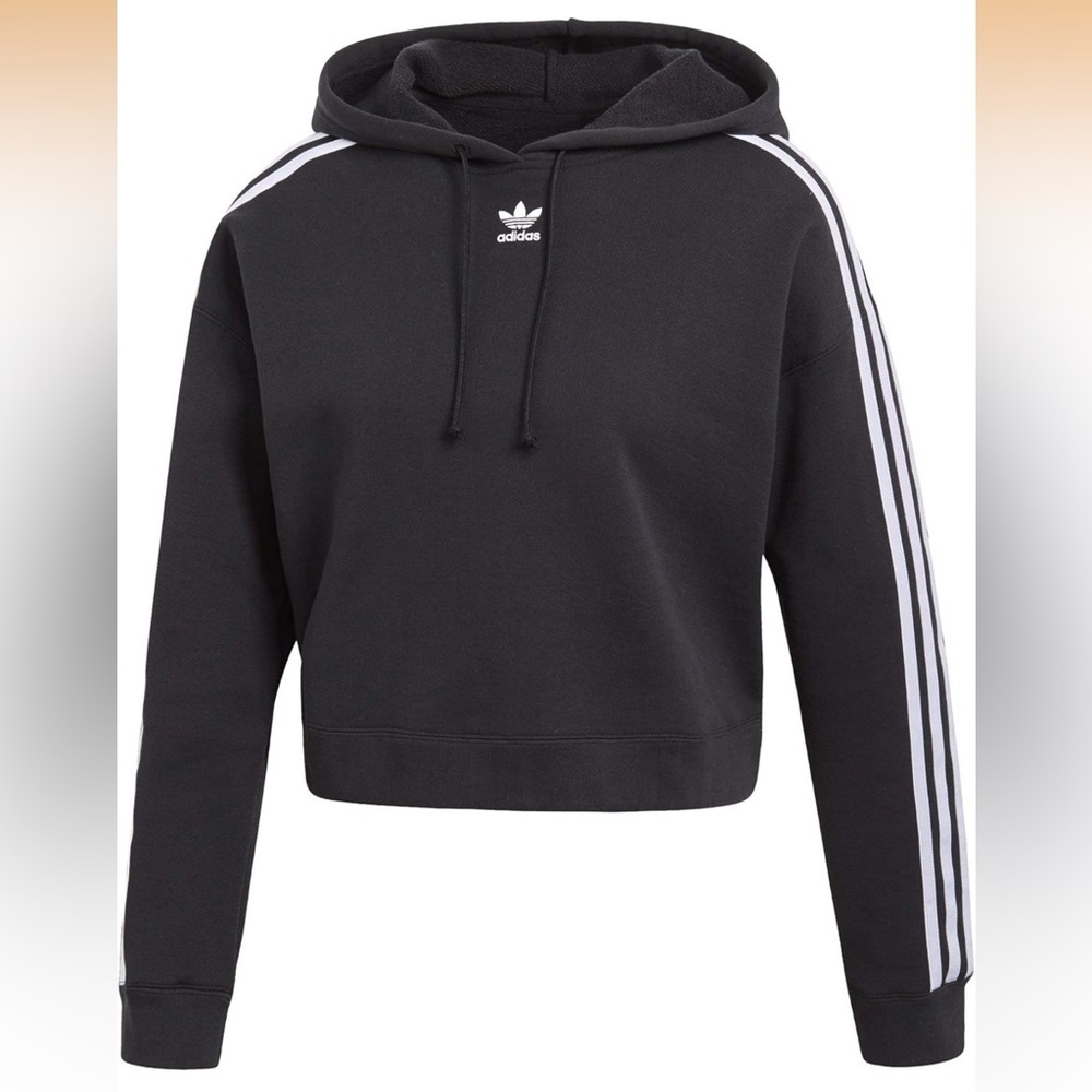 NWT adidas Originals womens Cropped Hoodie - Picture 4 of 9